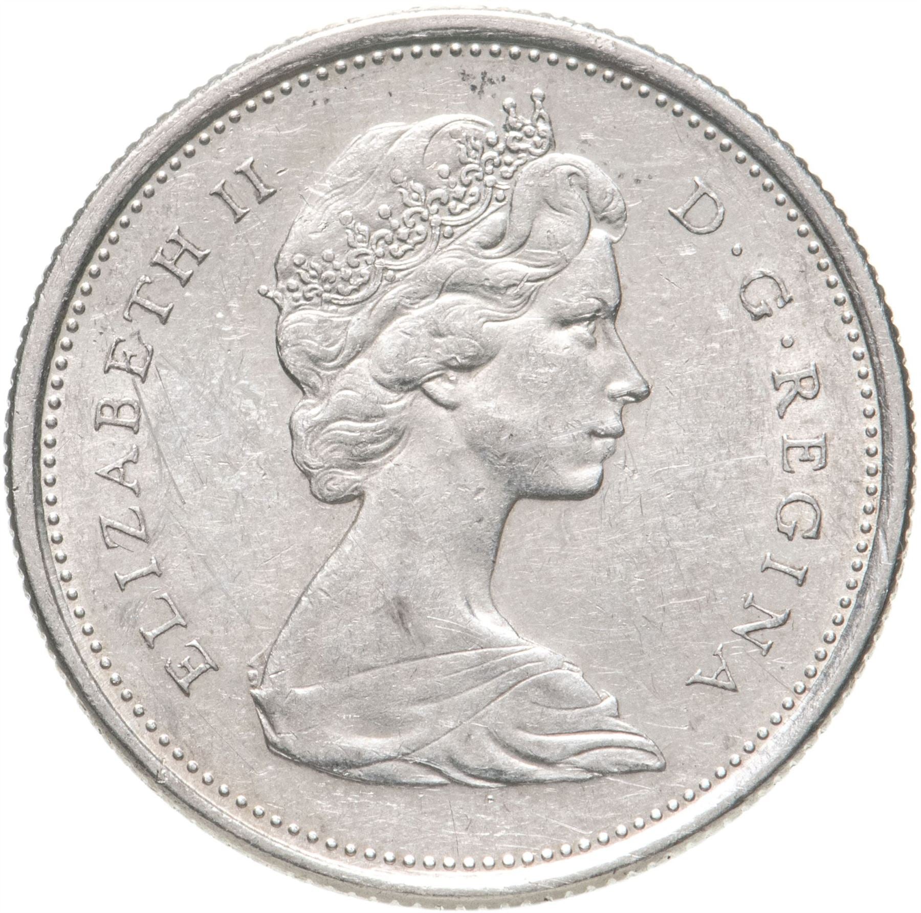 Canada 25 Cents Coin | Queen Elizabeth II | Reindeer | KM62 | 1965 - 1966