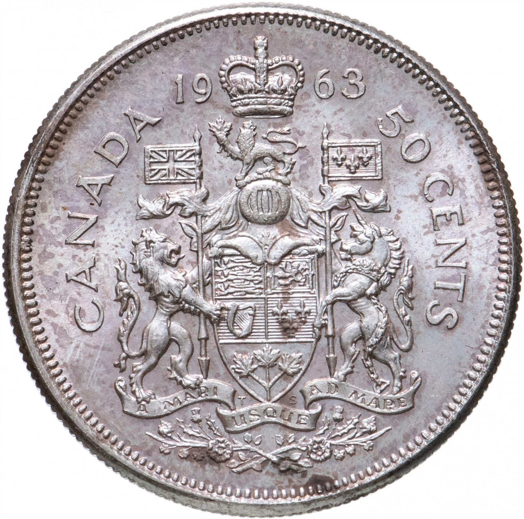 Canada 50 Cents Coin | Queen Elizabeth II | KM56 | 1959 - 1964