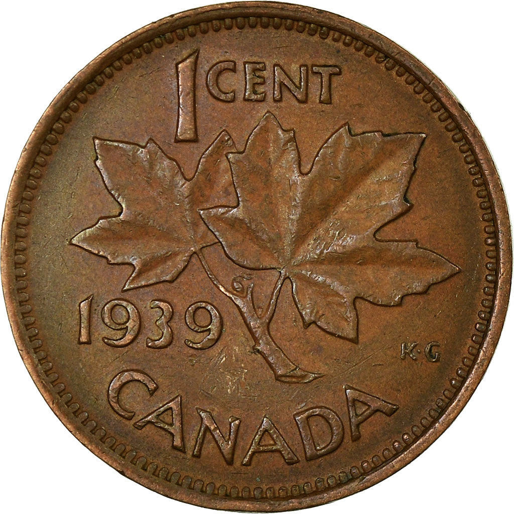 Canada Coin Canadian 1 Cent | King George VI | Maple Leaf | KM32 | 1937 - 1947