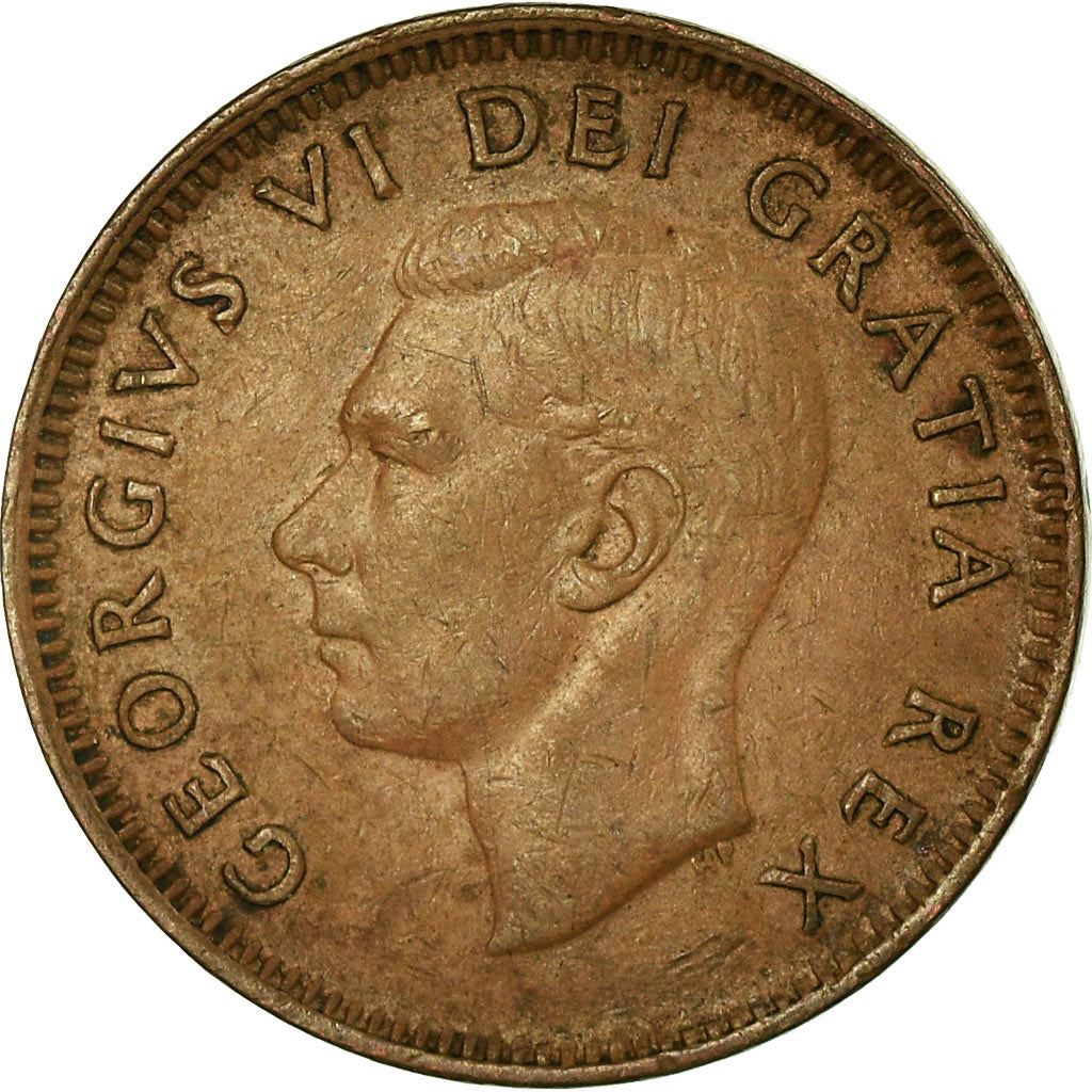 Canada Coin Canadian 1 Cent | King George VI | Maple Leaf | KM41 | 1948 - 1952