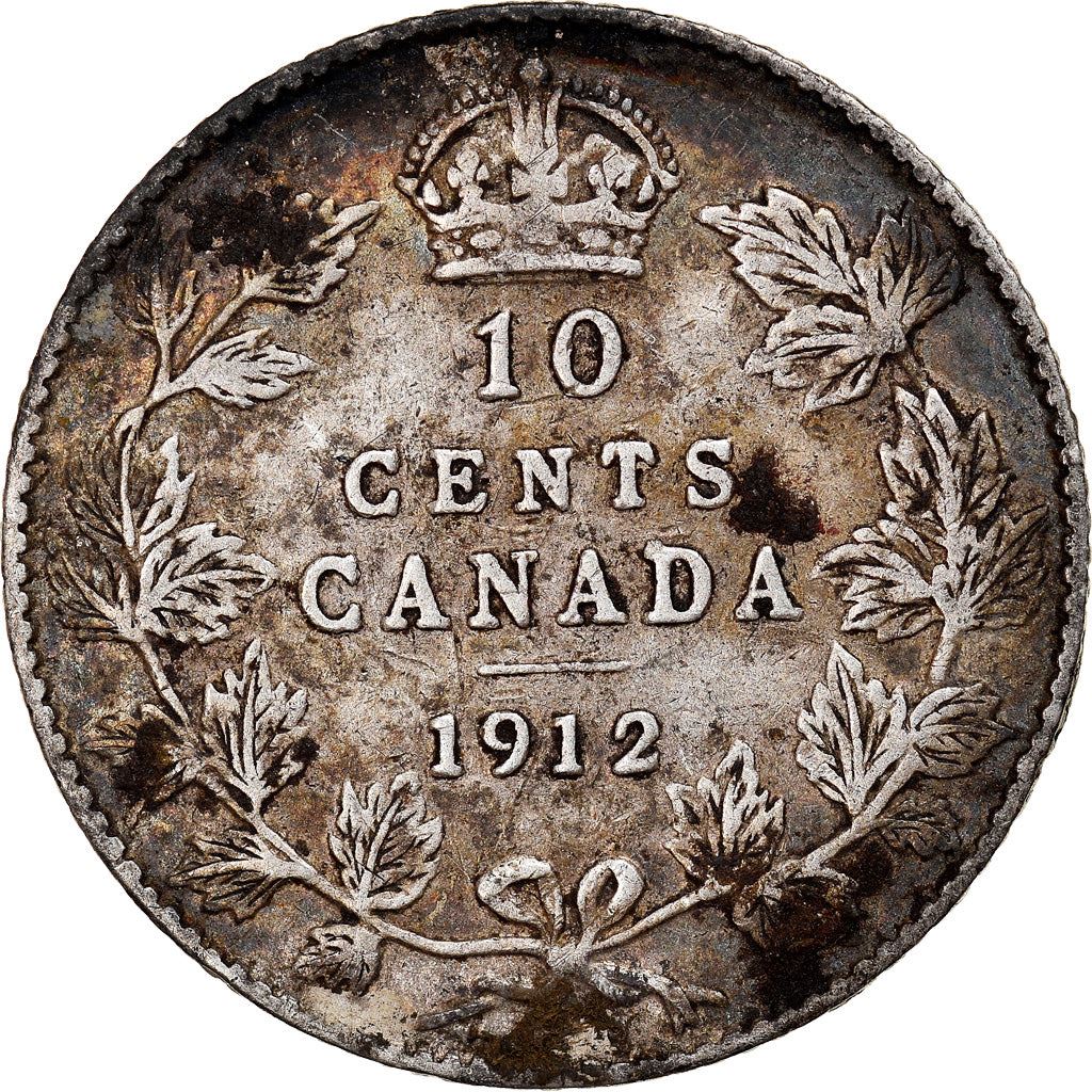 Canada Coin Canadian 10 Cents | King George V | Crown | KM23 | 1912 - 1919