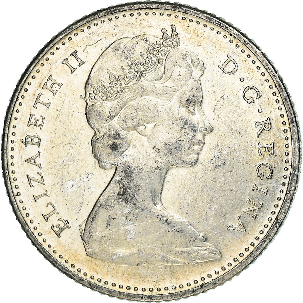 Canada Coin Canadian 10 Cents | Queen Elizabeth II | Bluenose Racing Ship | KM61 | 1965 - 1966