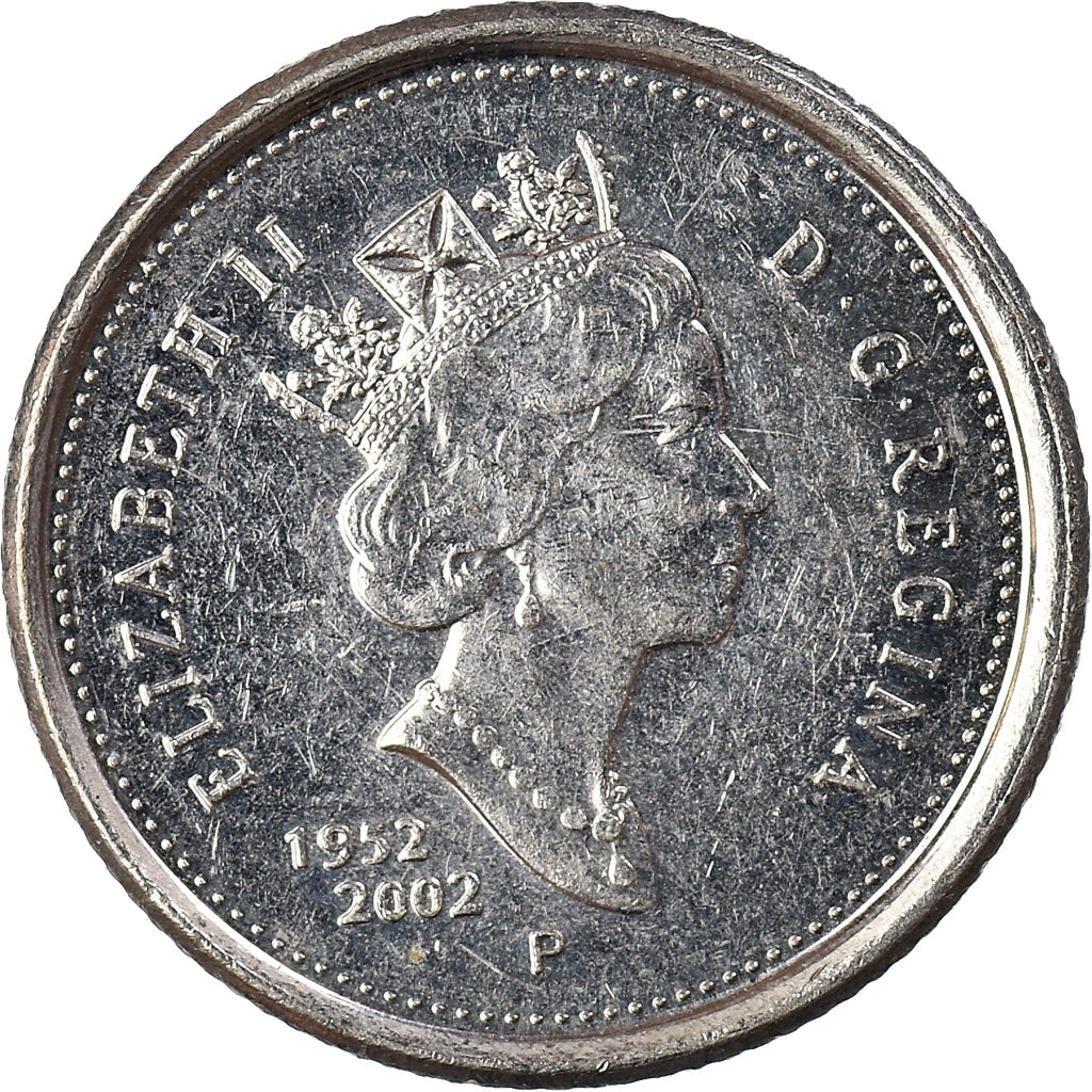 Canada Coin Canadian 10 Cents | Queen Elizabeth II | Golden Jubilee | Bluenose Racing Ship | KM447 | 2002