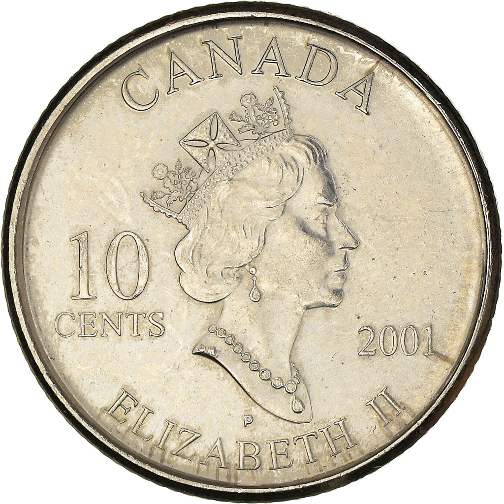 Canada Coin Canadian 10 Cents | Queen Elizabeth II | Year of Volunteers | KM412 | 2001