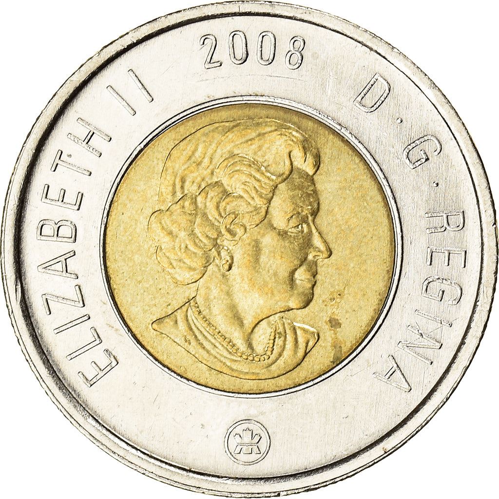 Canada Coin Canadian 2 Dollars | Queen Elizabeth II | Polar Bear | KM837 | 2006 - 2012