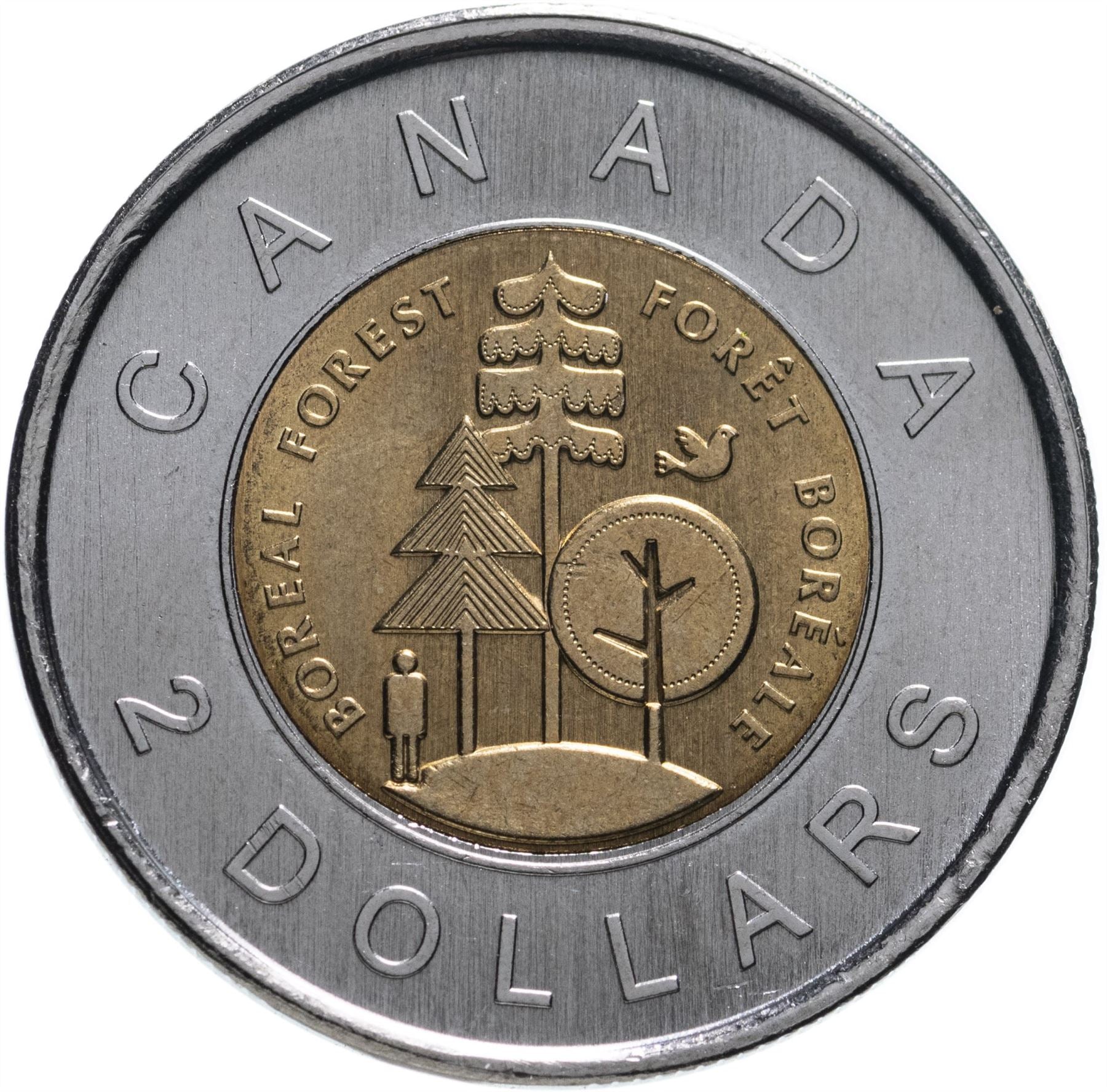 Canada Coin Canadian 2 Dollars | Queen Elizabeth II | Polar Bear | KM837 | 2006 - 2012