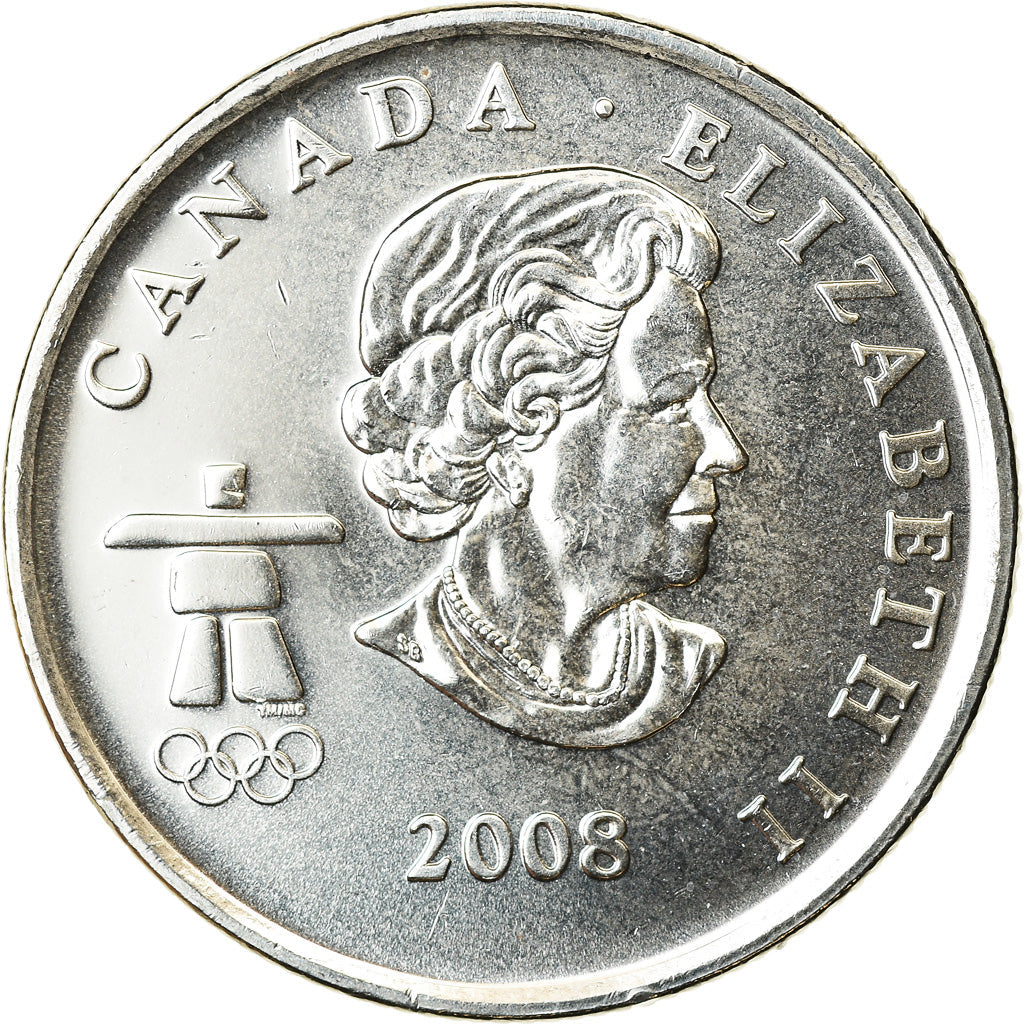 Canada Coin Canadian 25 Cents | Queen Elizabeth II | Bobsleigh | KM841 | 2008