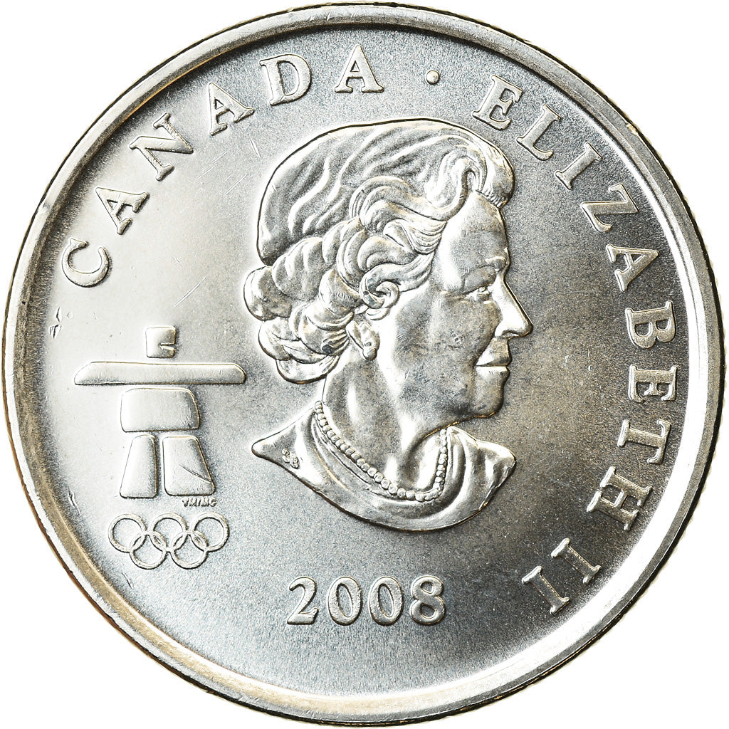 Canada Coin Canadian 25 Cents | Queen Elizabeth II | Figure Skating | KM766 | 2008