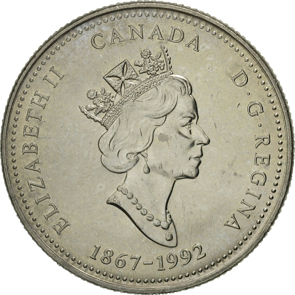 Canada Coin Canadian 25 Cents | Queen Elizabeth II | New Brunswick | KM203 | 1992