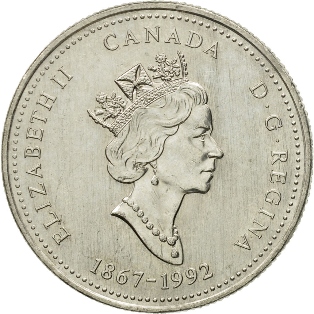 Canada Coin Canadian 25 Cents | Queen Elizabeth II | Prince Edward Island | Cousins Shore | KM222 | 1992