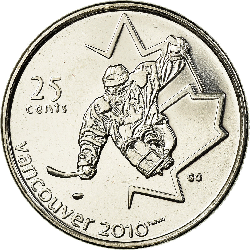 Canada Coin Canadian 25 Cents | Queen Elizabeth II | Sledge Hockey | KM952 | 2009