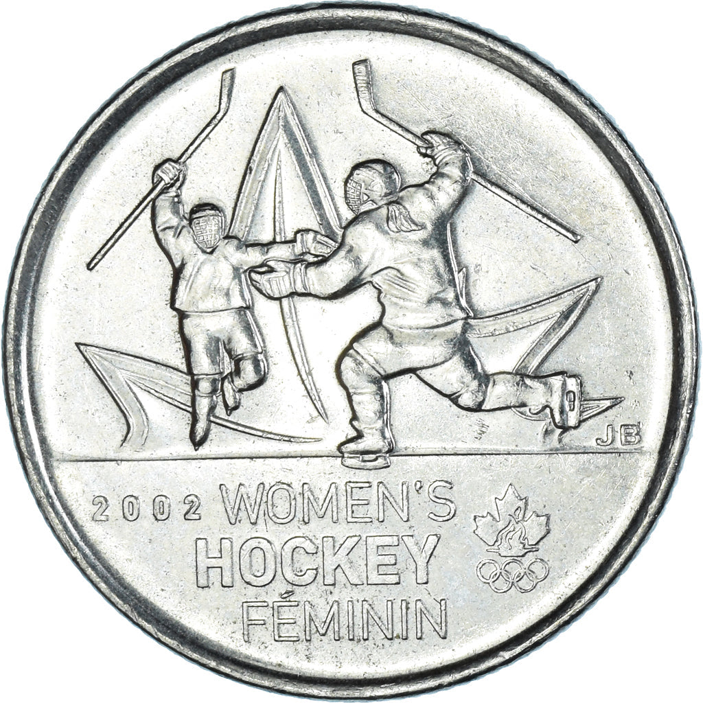 Canada Coin Canadian 25 Cents | Queen Elizabeth II | Women Ice Hockey | Olympics | KM1064 | 2009