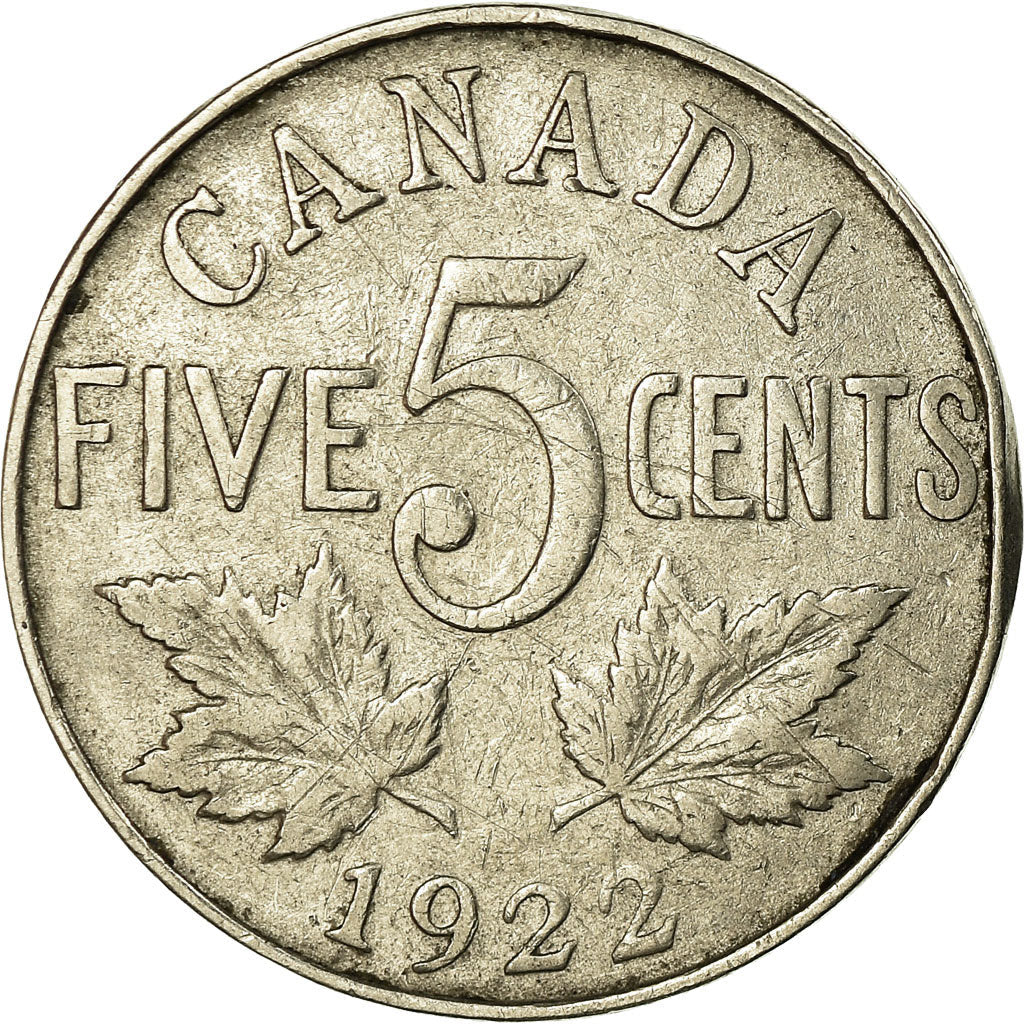 Canada Coin Canadian 5 Cents | King George V | KM29 | 1922 - 1936