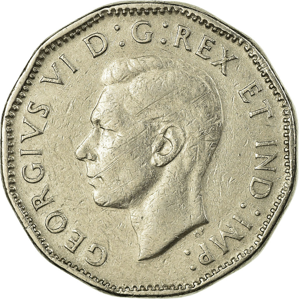 Canada Coin Canadian 5 Cents | King George VI | Beaver | Maple Leave | KM39a | 1946 - 1947