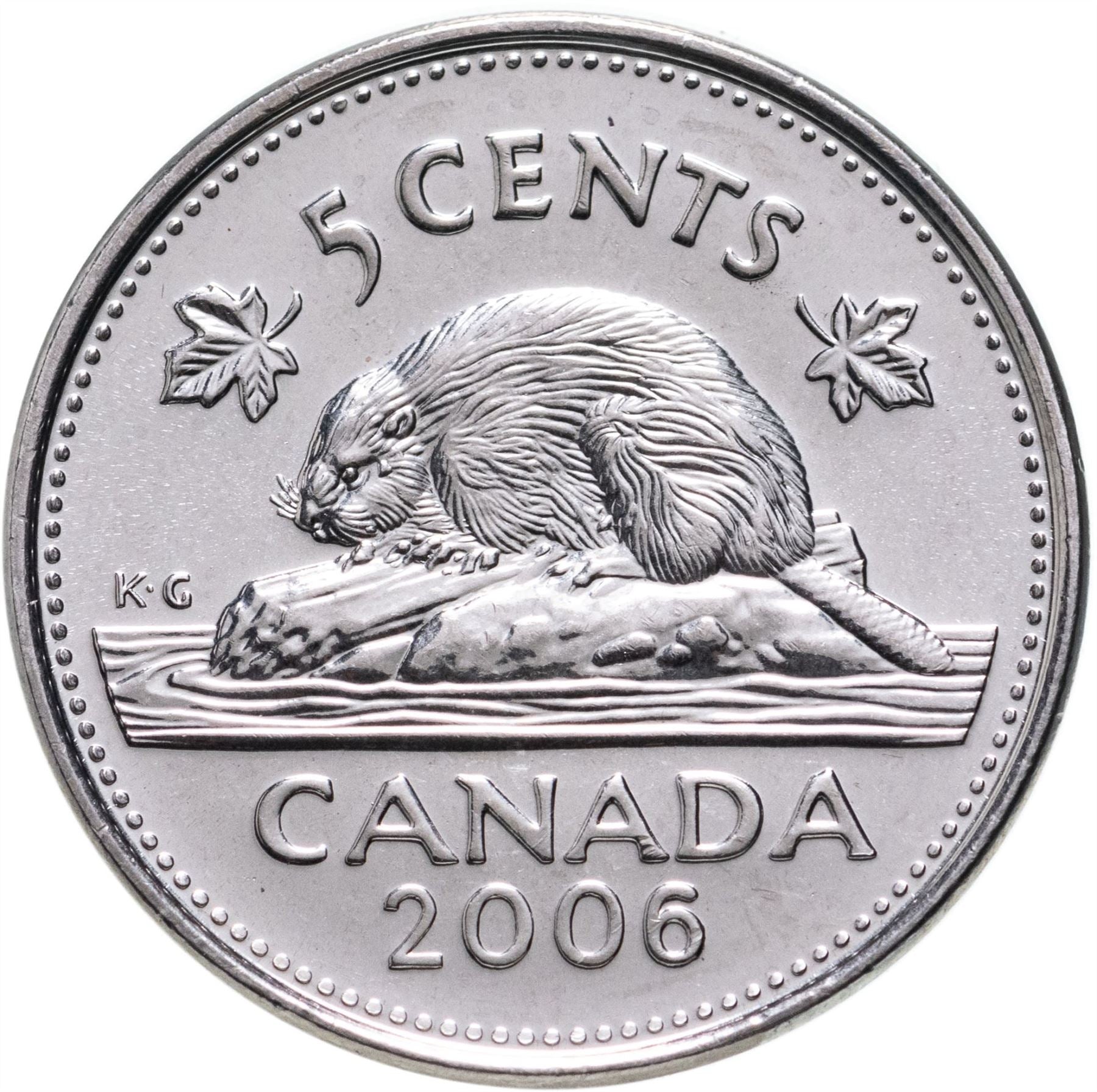 Canada Coin Canadian 5 Cents | Queen Elizabeth II | Beaver | Maple Leave | KM491 | 2003 - 2021