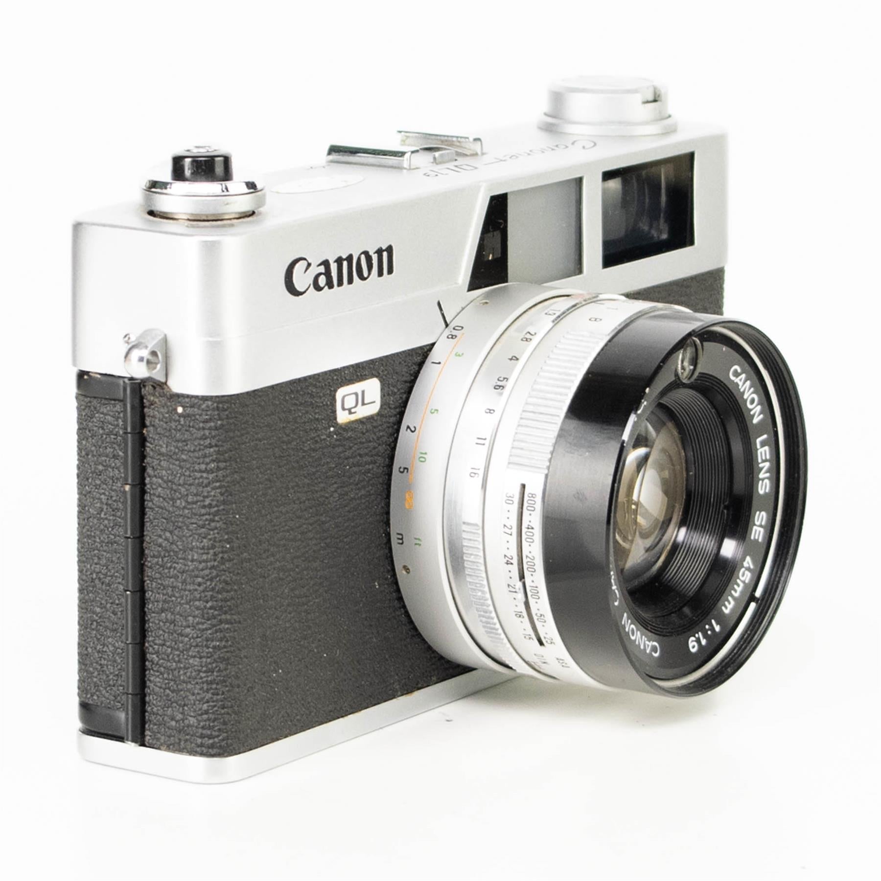 Canon Canonet QL19 Camera | SE 45mm f1.9 lens | White | Japan | 1965