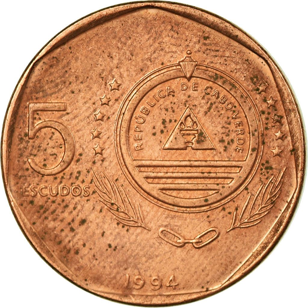 Cape Verde | 5 Escudos Coin | Birds | Osprey | Km:28 | 1994