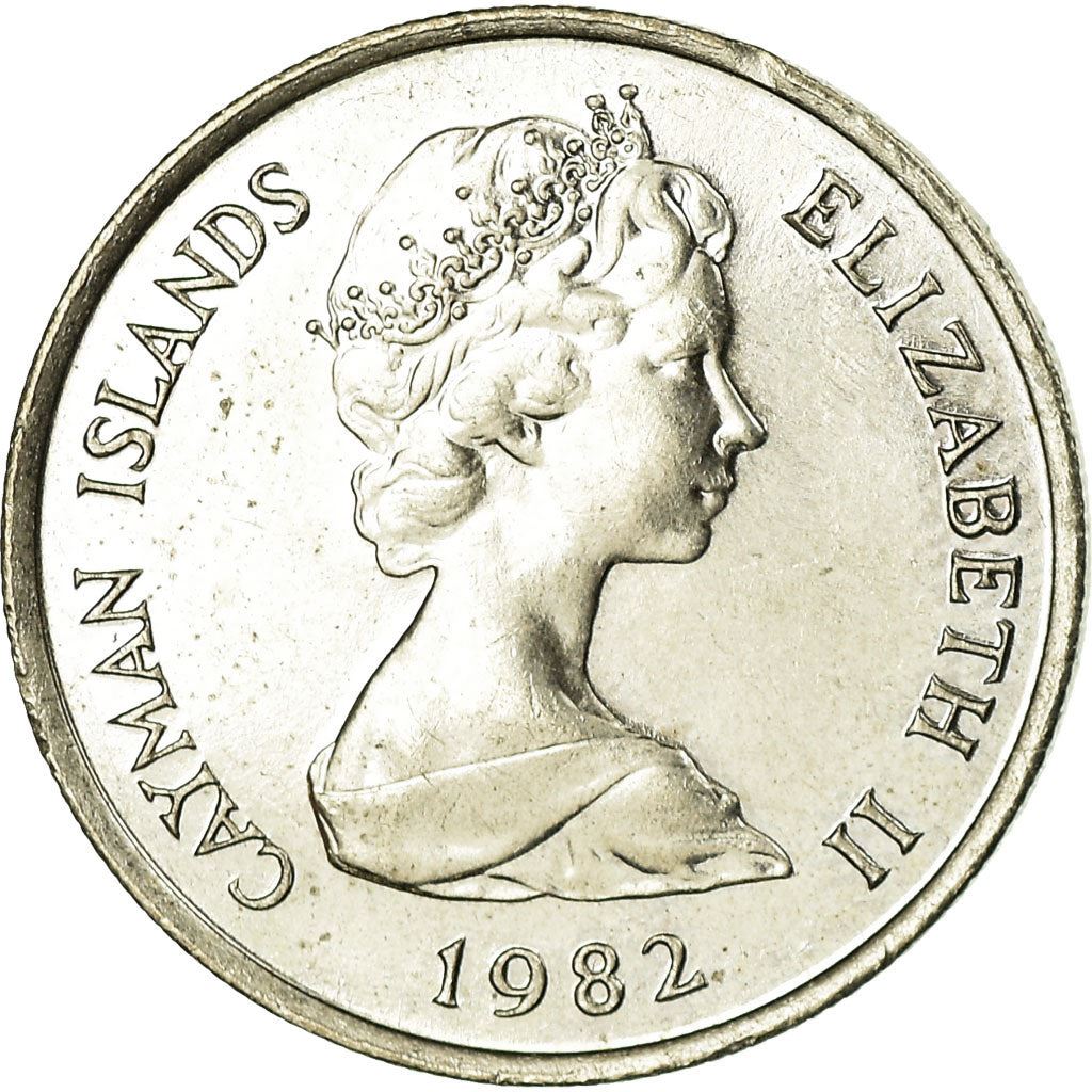 Cayman Islands | 10 Cents Coin | Green Turtle | Elizabeth II | Km:3 | 1972 - 1986