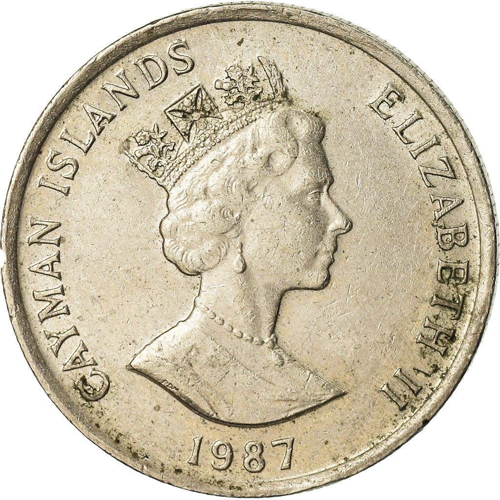 Cayman Islands | 10 Cents Coin | Green Turtle | Elizabeth II | Km:89 | 1987 - 1990