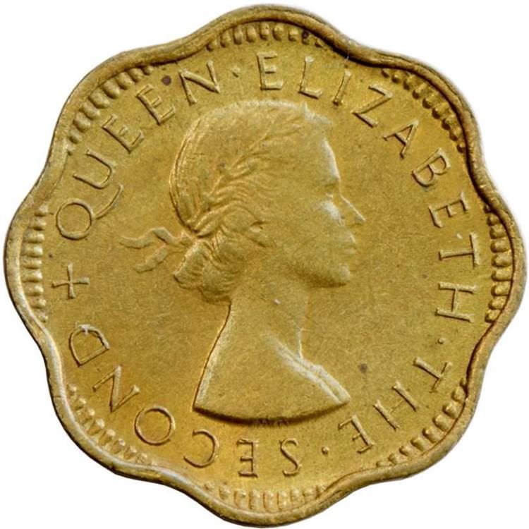 Ceylon | 2 Cents Coin | Queen Elizabeth II | KM124 | 1955 - 1957