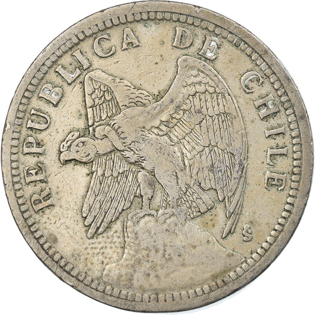 Chile | 1 Peso Coin | Andean Condor on Rock | KM176 | 1933 - 1940