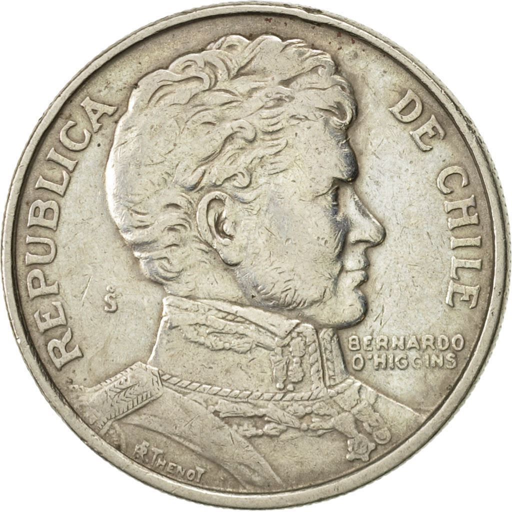 Chile | 1 Peso Coin| Bernardo O'Higgins | KM207 | 1975