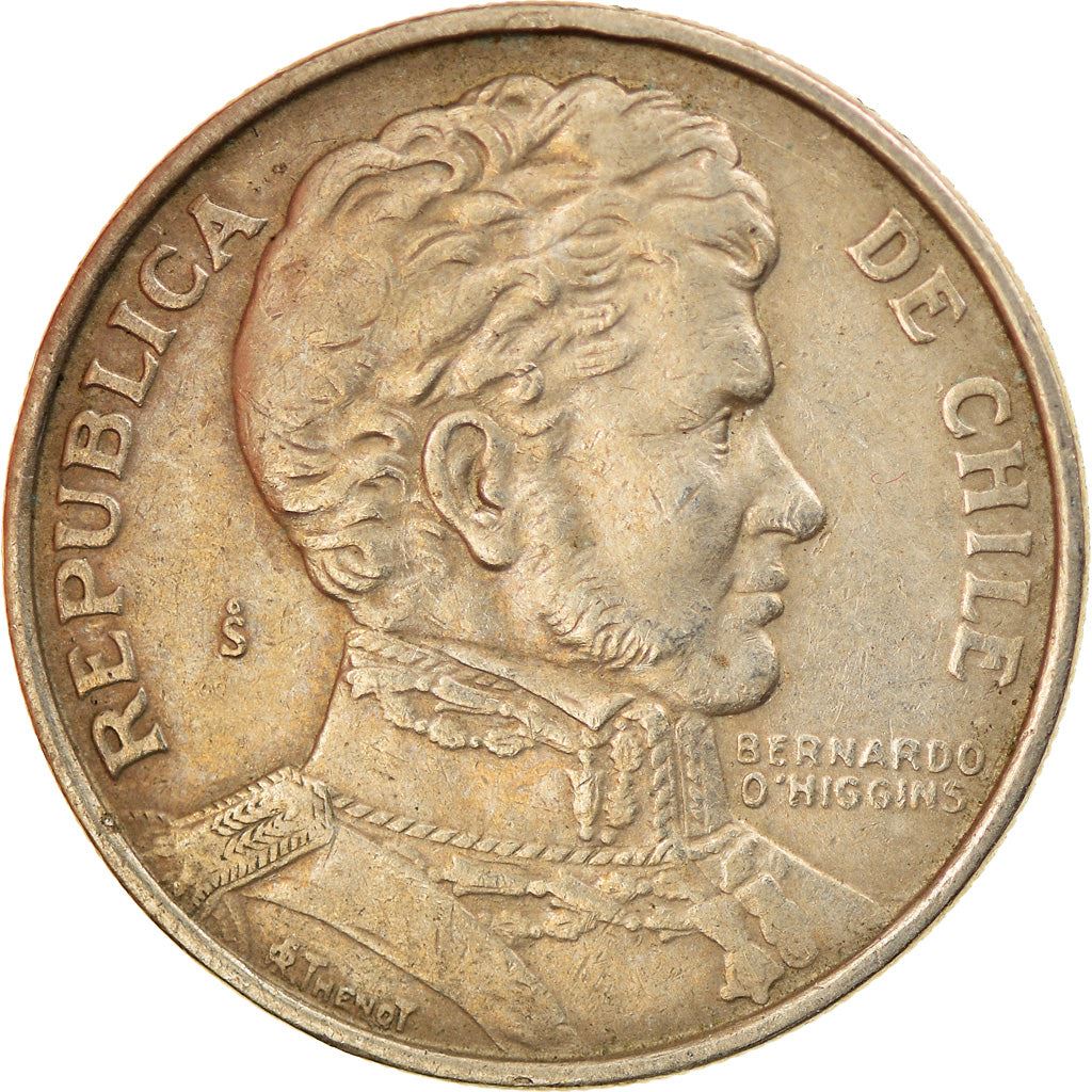 Chile | 1 Peso Coin| Bernardo O'Higgins | KM207 | 1975