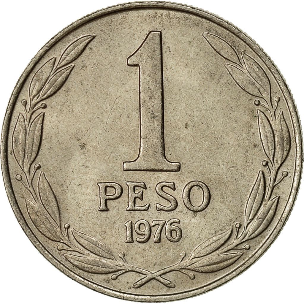 Chile | 1 Peso Coin | Bernardo O'Higgins| KM208 | 1976 - 1977