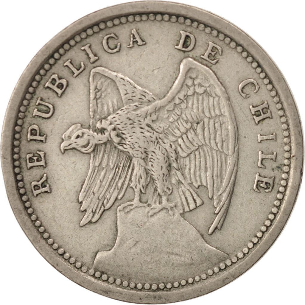 Chile 10 Centavos Coin | KM166 | 1920 - 1941