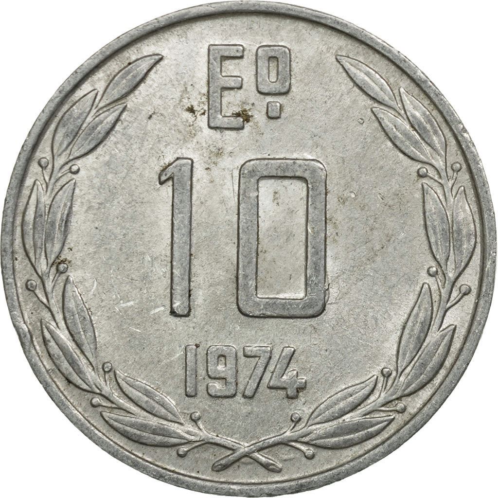 Chile | 10 Escudos | KM200 | 1974