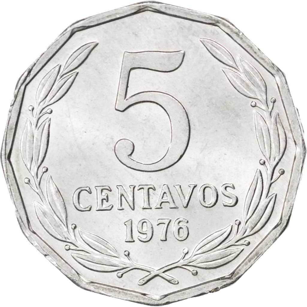 Chile 5 Centavos Coin | KM204a | 1976