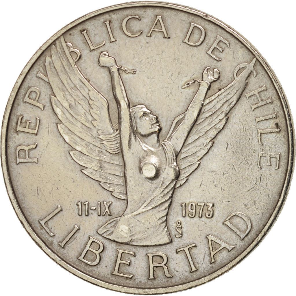 Chile | 5 Pesos Coin | Angel of Liberty | KM209 | 1976 - 1980