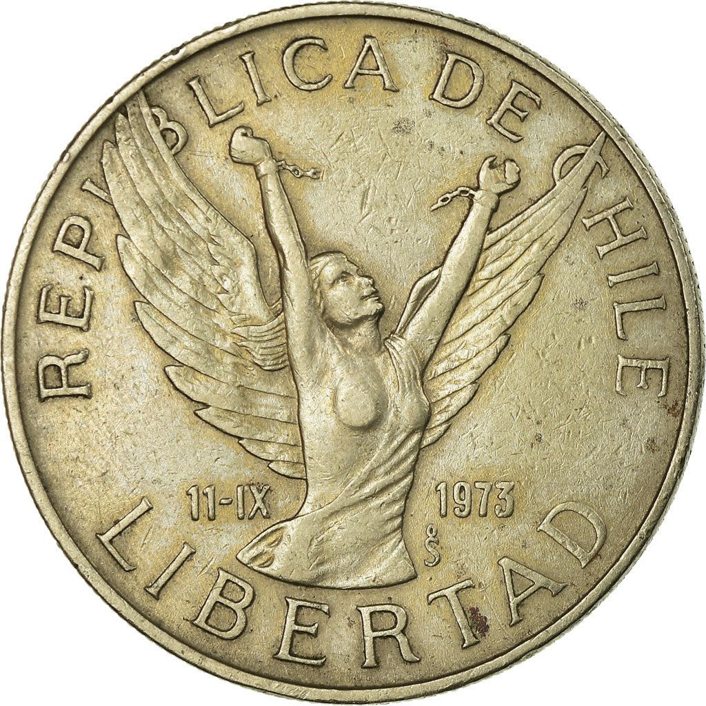 Chile | 5 Pesos Coin | Angel of Liberty | KM209 | 1976 - 1980