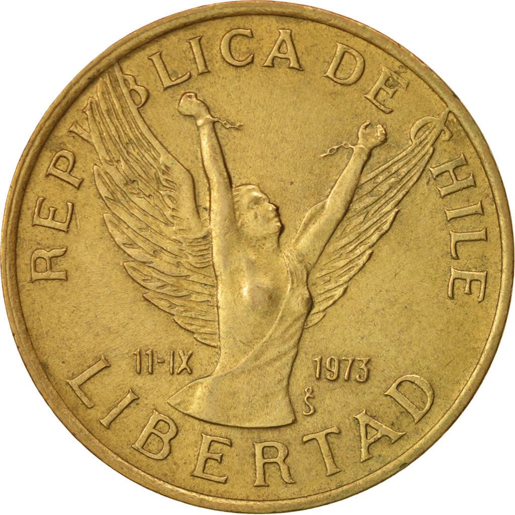 Chile | 5 Pesos Coin | Angel of Liberty | KM217 | 1981 - 1990