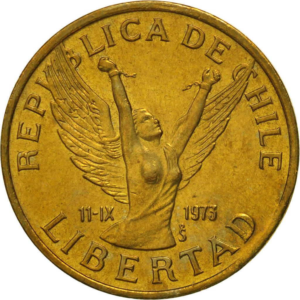 Chile | 5 Pesos Coin | Angel of Liberty | KM217 | 1981 - 1990