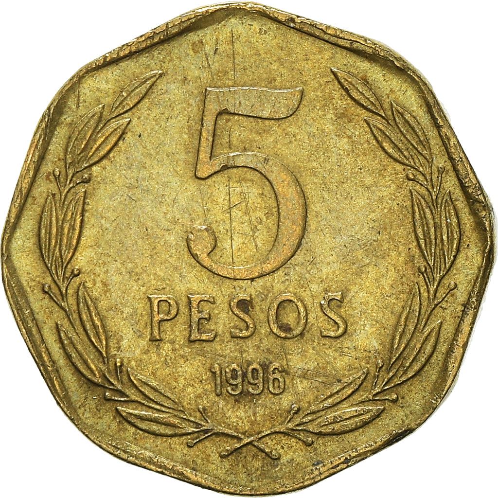 Chile | 5 Pesos Coin | Bernardo O'Higgins | Km:232 | 1992 - 2015