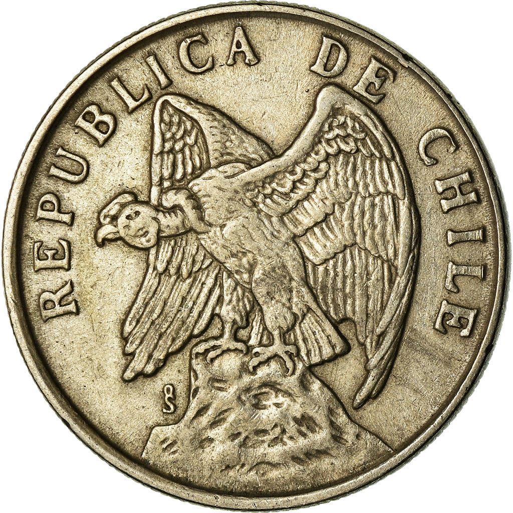 Chile | 50 Centavos Coin | Andean Condor on Rock | KM206 | 1975 - 1977