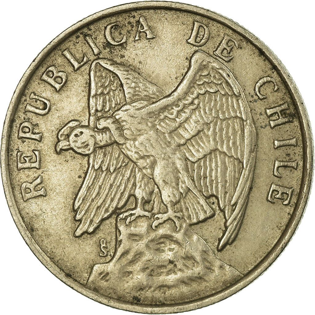 Chile | 50 Centavos Coin | Andean Condor on Rock | KM206 | 1975 - 1977