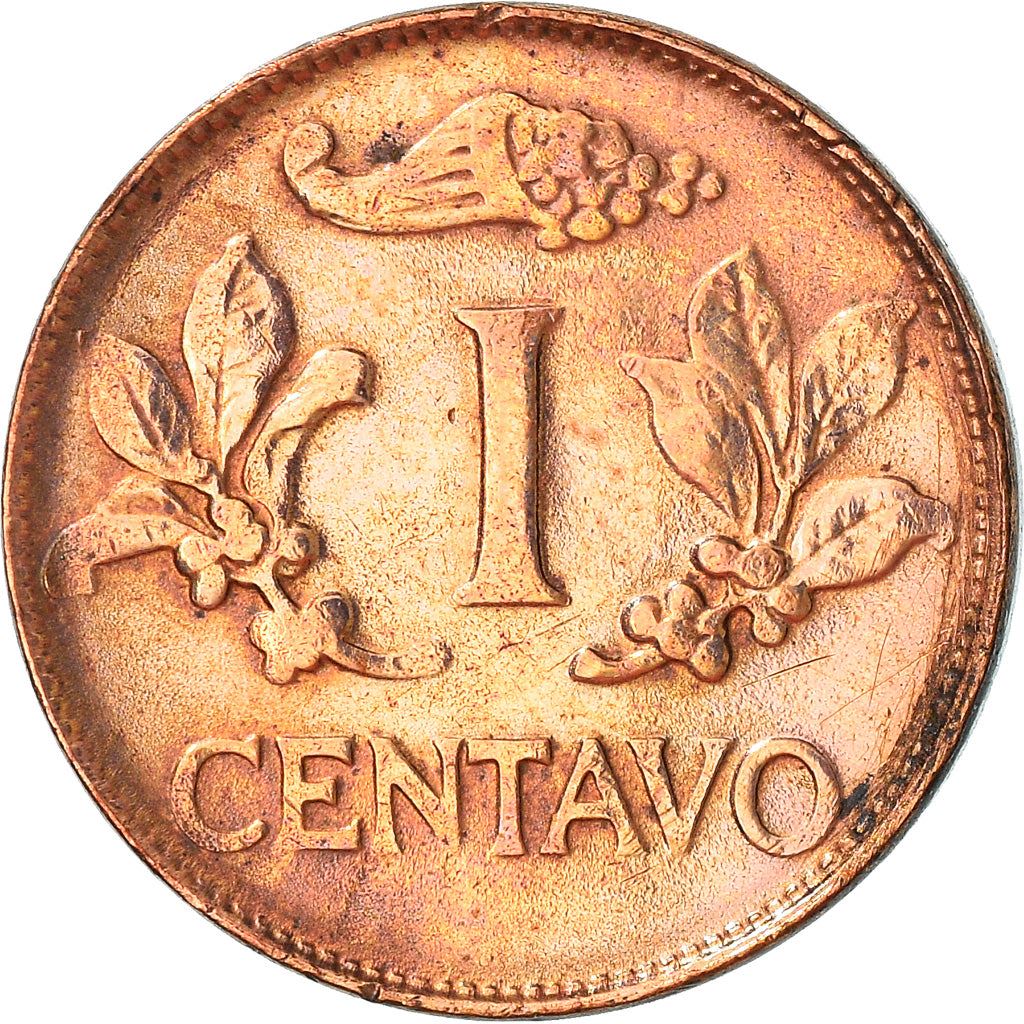 Colombia 1 Centavo Coin | Jacobin liberty cap | Coffee bean sprigs | 1967 - 1978