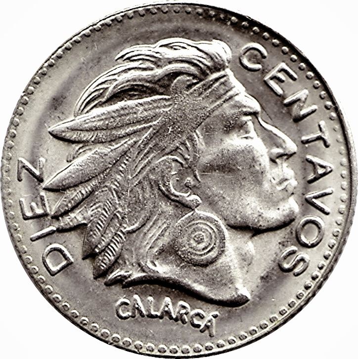 Colombia 10 Centavos Coin | Indio Chief Calarca | 1952 - 1967