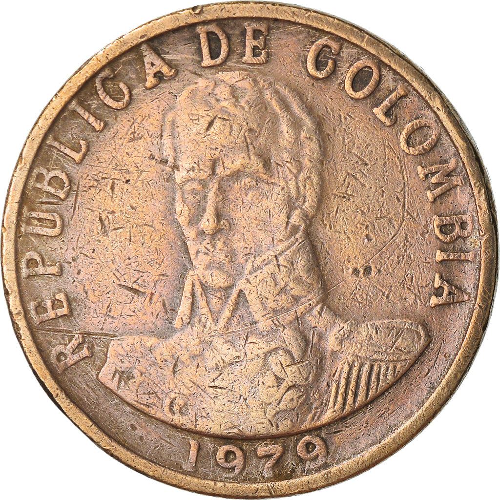 Colombia 2 Pesos | Simón Bolívar | Olives branches Coin | 1977 - 1988