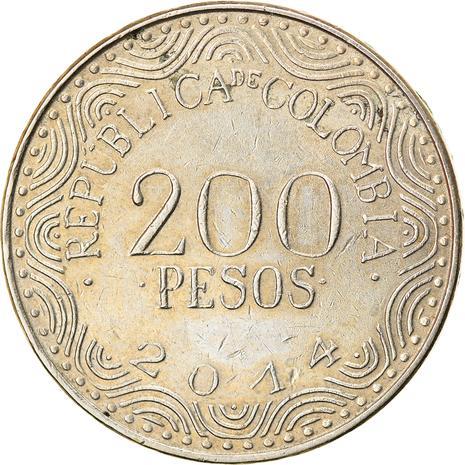 Colombia 200 Pesos | Scarlet macaw - Ara macao | tree branch Coin | 2012 - 2021