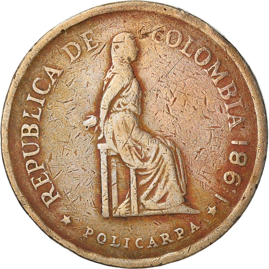 Colombia 5 Pesos Coin | Seated Policarpa Salavarrieta | 1980 - 1989