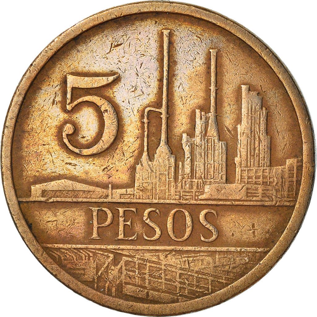 Colombia 5 Pesos Coin | Seated Policarpa Salavarrieta | 1980 - 1989