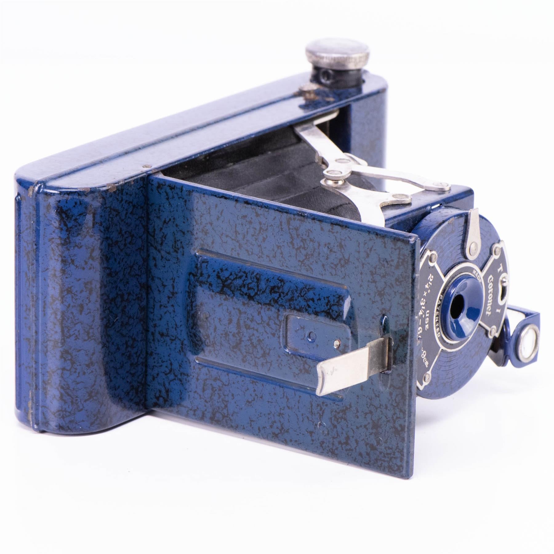 Coronet Folding Camera | England| 1933 - 1940 | Marbled Blue