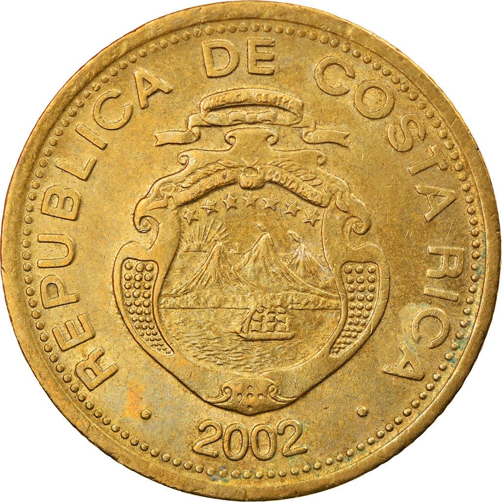 Costa Rica 10 Colones Coin | Stars | Volcno | Ship | Sun | KM228.2 | 2002