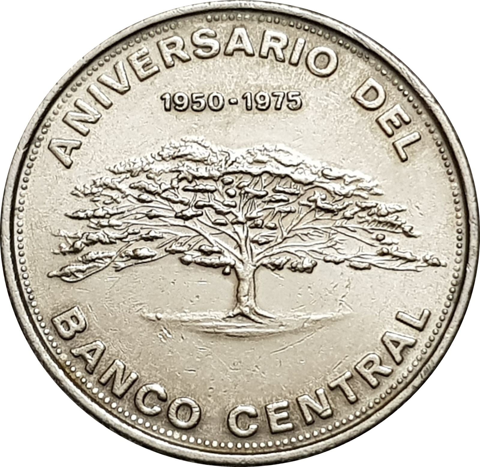 Costa Rica 10 Colones Coin | Tree | Crown | Volcno | KM204 | 1975