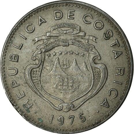 Costa Rica 50 Centimos Coin | Stars | Volcno | Ship | Sun | KM189.2 | 1972 - 1975