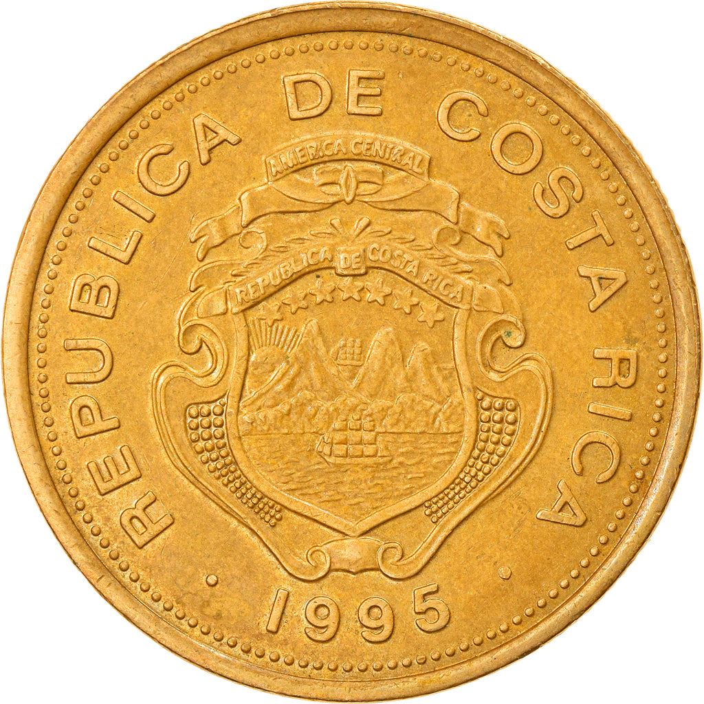 Costa Rica Coin | 100 Colones | Stars | Volcno | Ship | Sun | KM230 | 1995