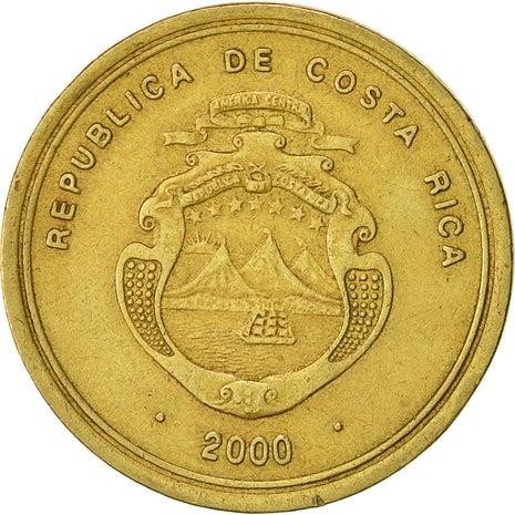 Costa Rica Coin | 100 Colones | Stars | Volcno | Ship | Sun | KM240 | 2000